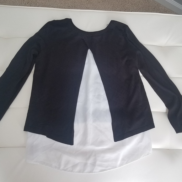 H&M black white split back sweater - Picture 5 of 9